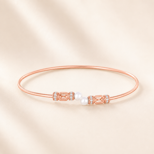 Rose Gold Pearl Bracelet