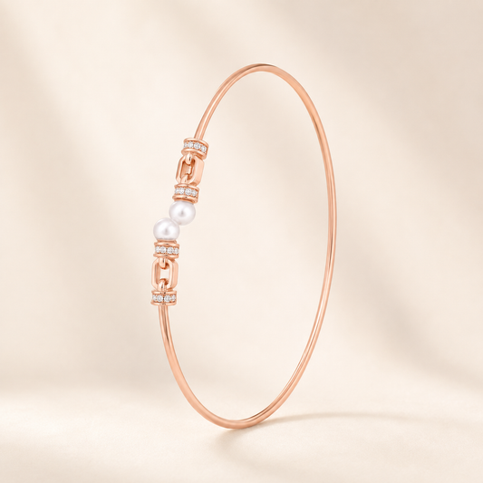Rose Gold Pearl Bracelet