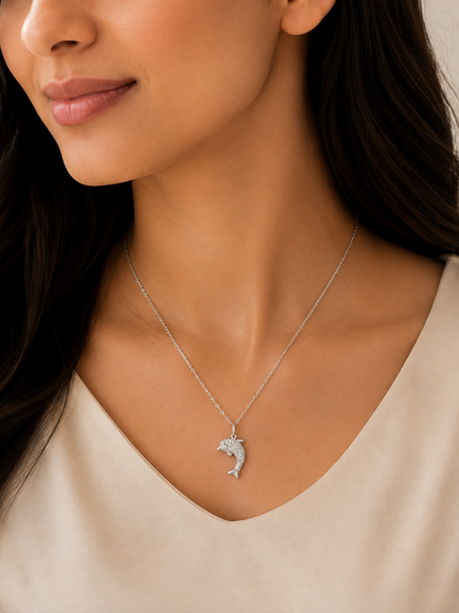 Crystal Dolphin Necklace