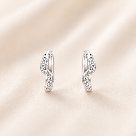 Diamond Arc Earrings