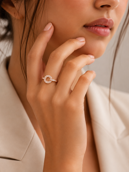 Eternal Halo Ring | Rose Gold