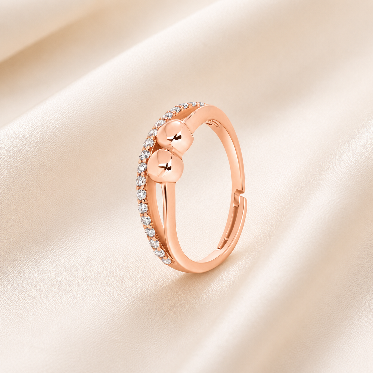 Infinity Halo Ring | Rose Gold