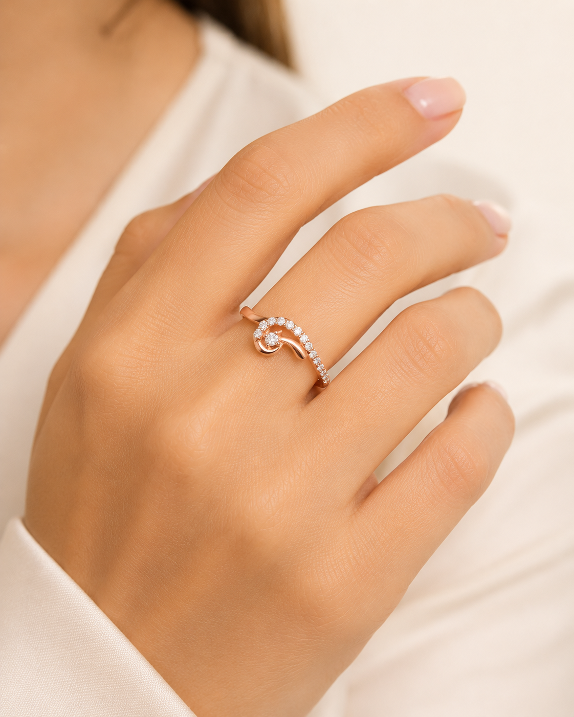 Celestial Loop Ring | Rose Gold