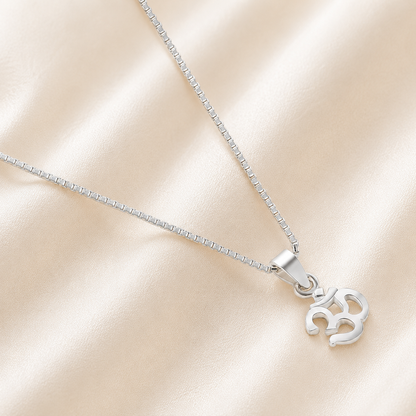Om Sacred Silver Necklace