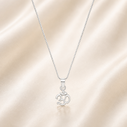 Om Sacred Silver Necklace