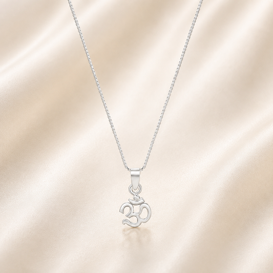 Om Sacred Silver Necklace