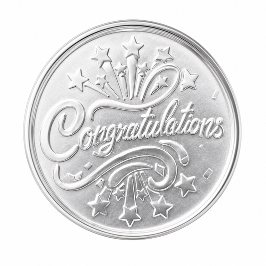 Congratulations Silver Coin 1 gm
