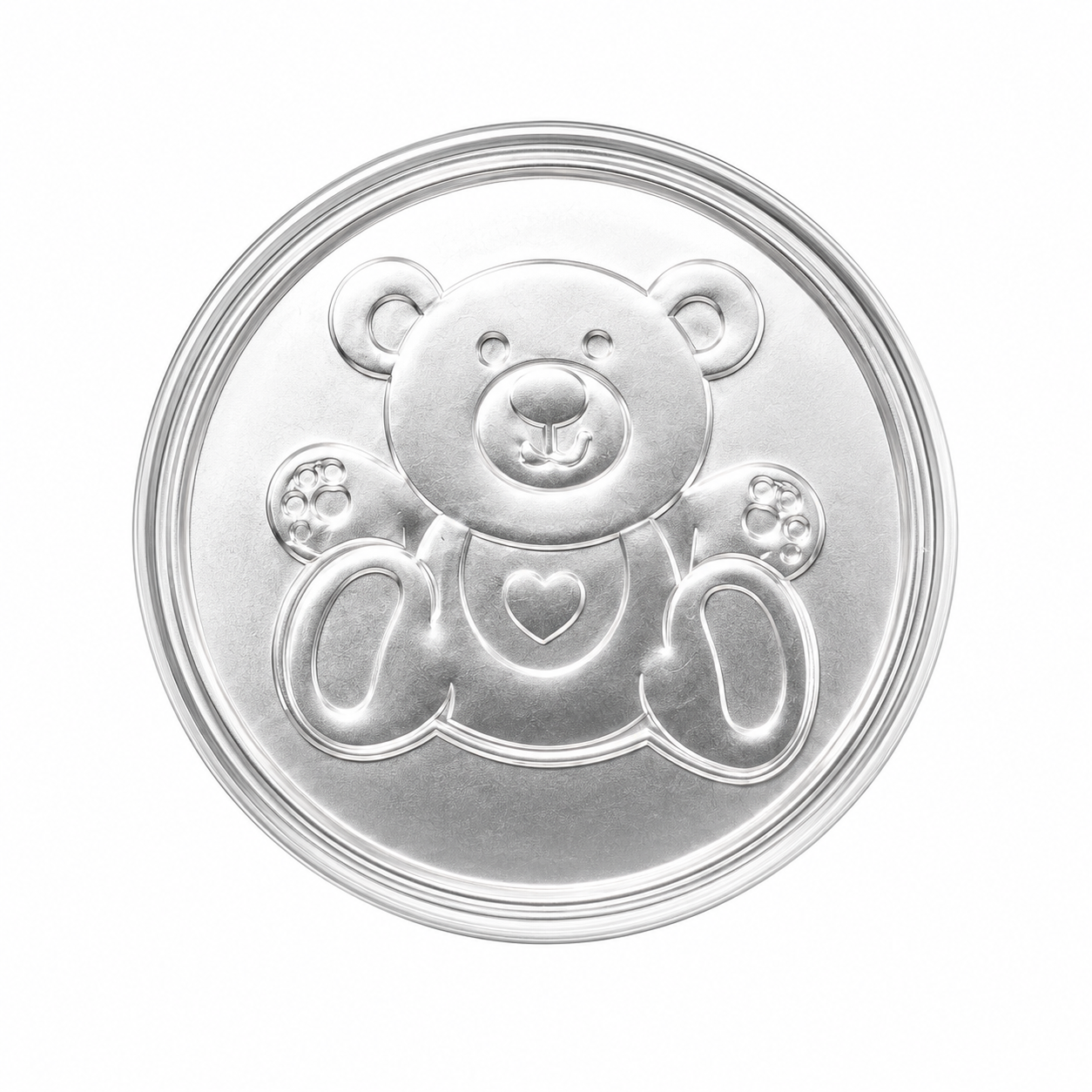 Teddy Bear Silver Coin 1 gm | For a Girl
