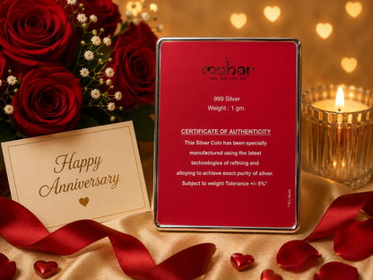 Happy Anniversary Silver Coin 1 gm