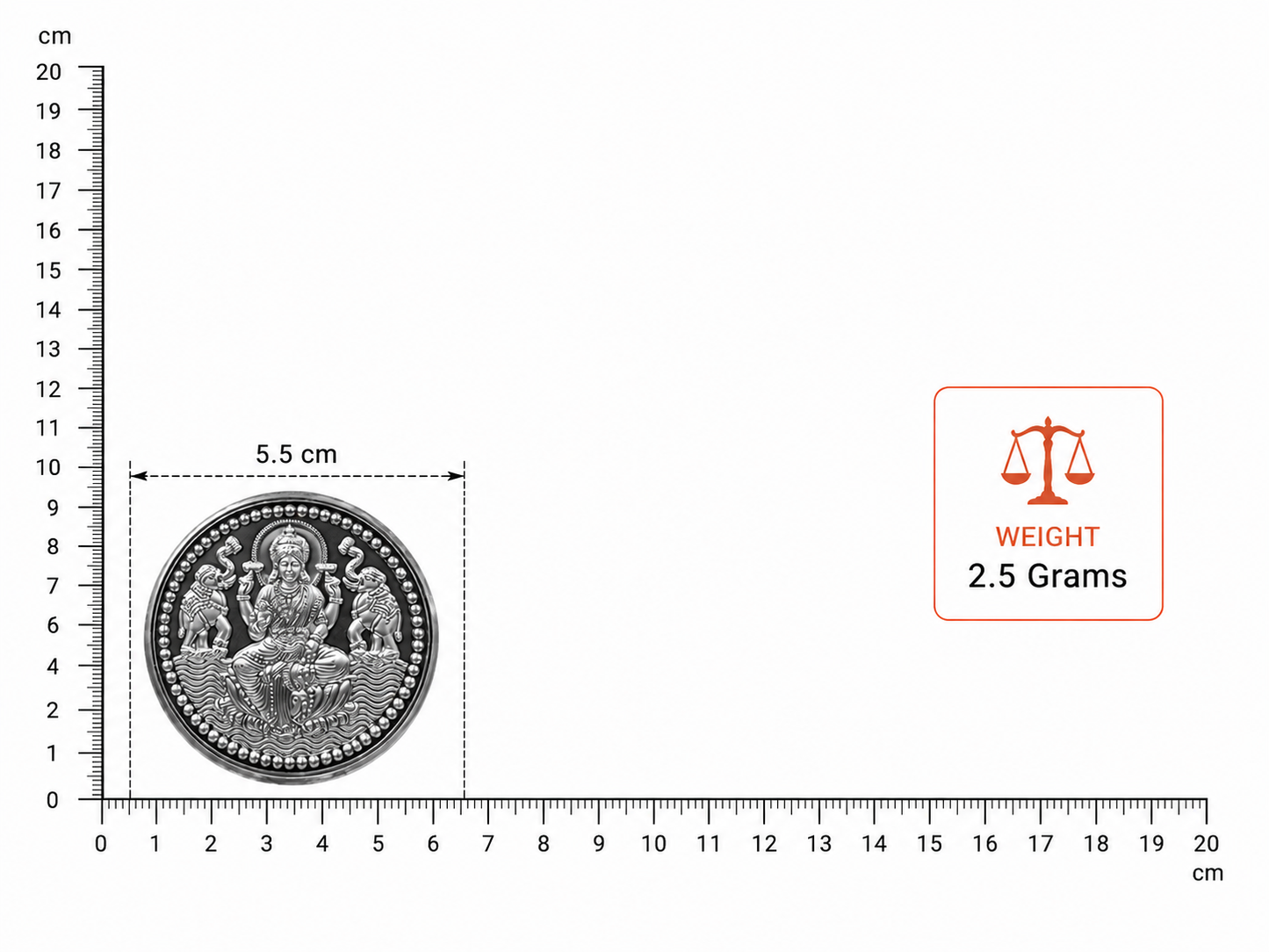 Laxmi Silver Coin 2.5 gm