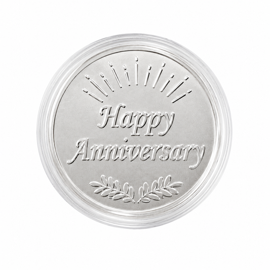 Happy Anniversary Silver Coin 1 gm