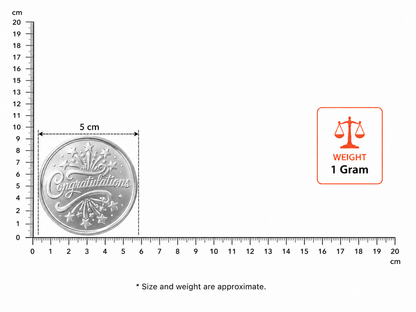 Congratulations Silver Coin 1 gm