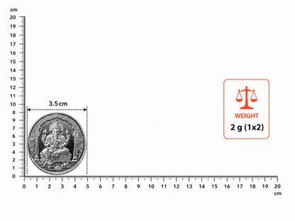 Ganesh ji 2gm Silver coin