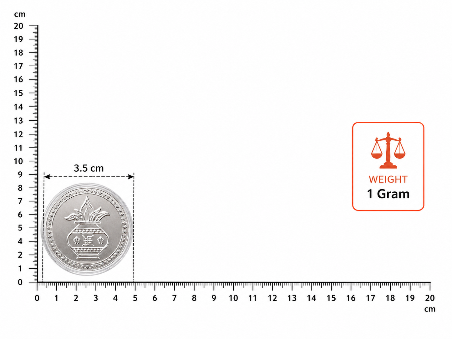 Swastik Pot Silver Coin 1 gm