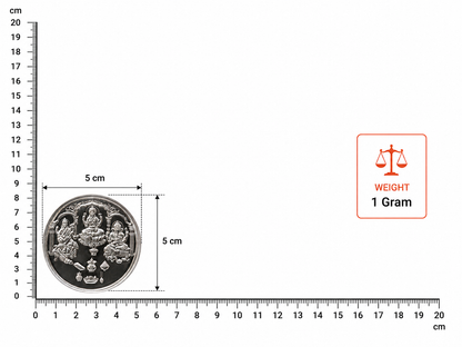 Ganesh Laxmi Saraswati Diwali Silver Coin 1 gm