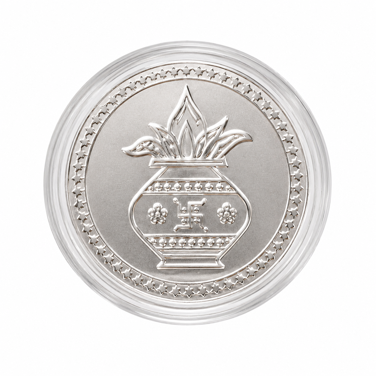 Swastik Pot Silver Coin 1 gm