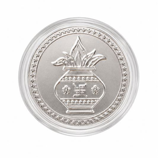 Swastik Pot Silver Coin 1 gm