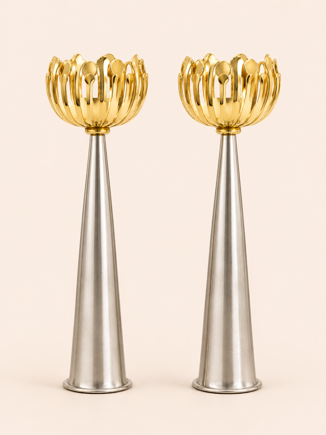 Gold & Silver Candle Stand