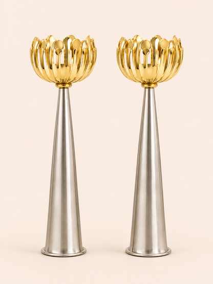 Gold Lotus Pod Candle Stand