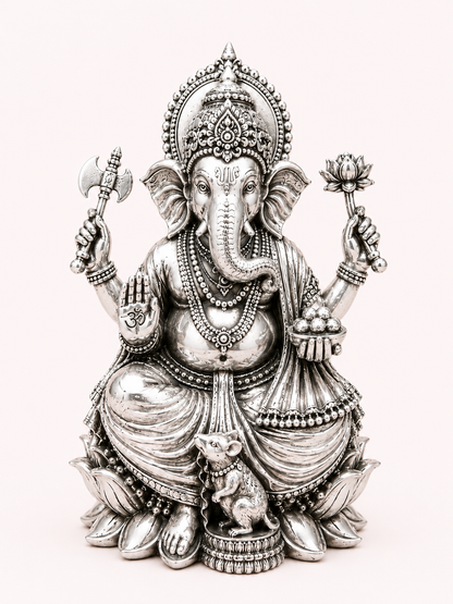Lord Ganesha Silver Idol