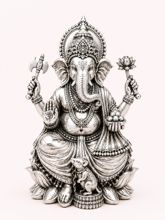 Lord Ganesha Silver Idol
