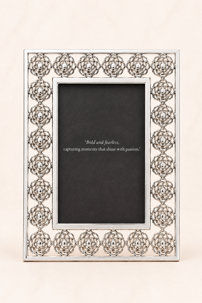 Rosette Silver Photo Frame