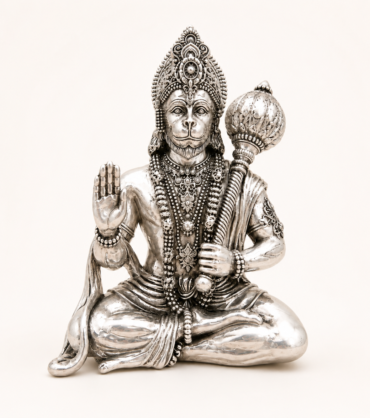 Lord Hanuman Silver Idol