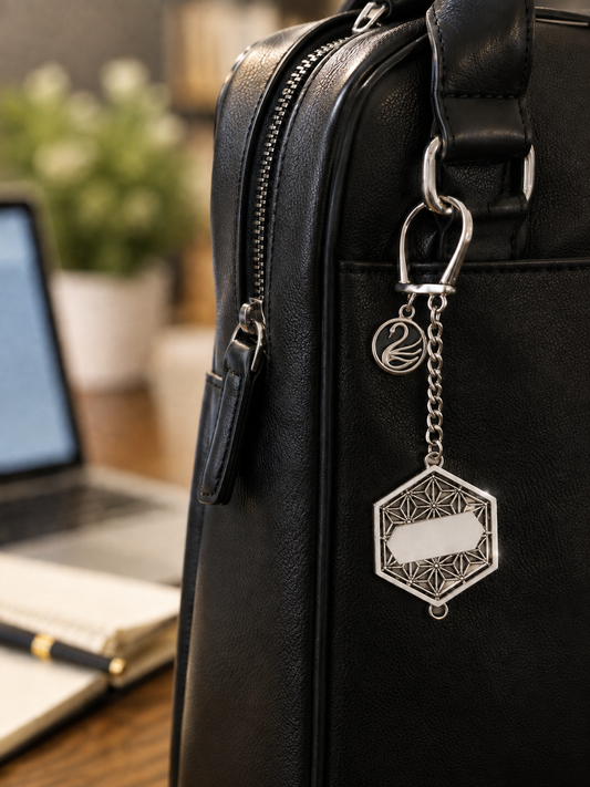 Floral Crest Custom Keychain