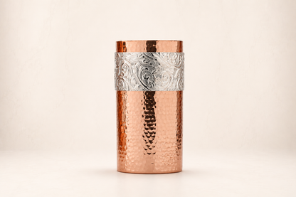 Copper Silver Vase Set