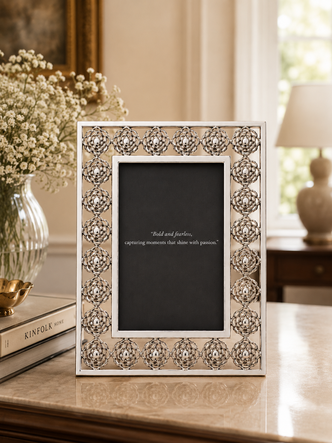 Rosette Silver Photo Frame