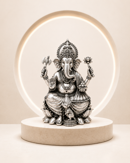 Lord Ganesha Silver Idol