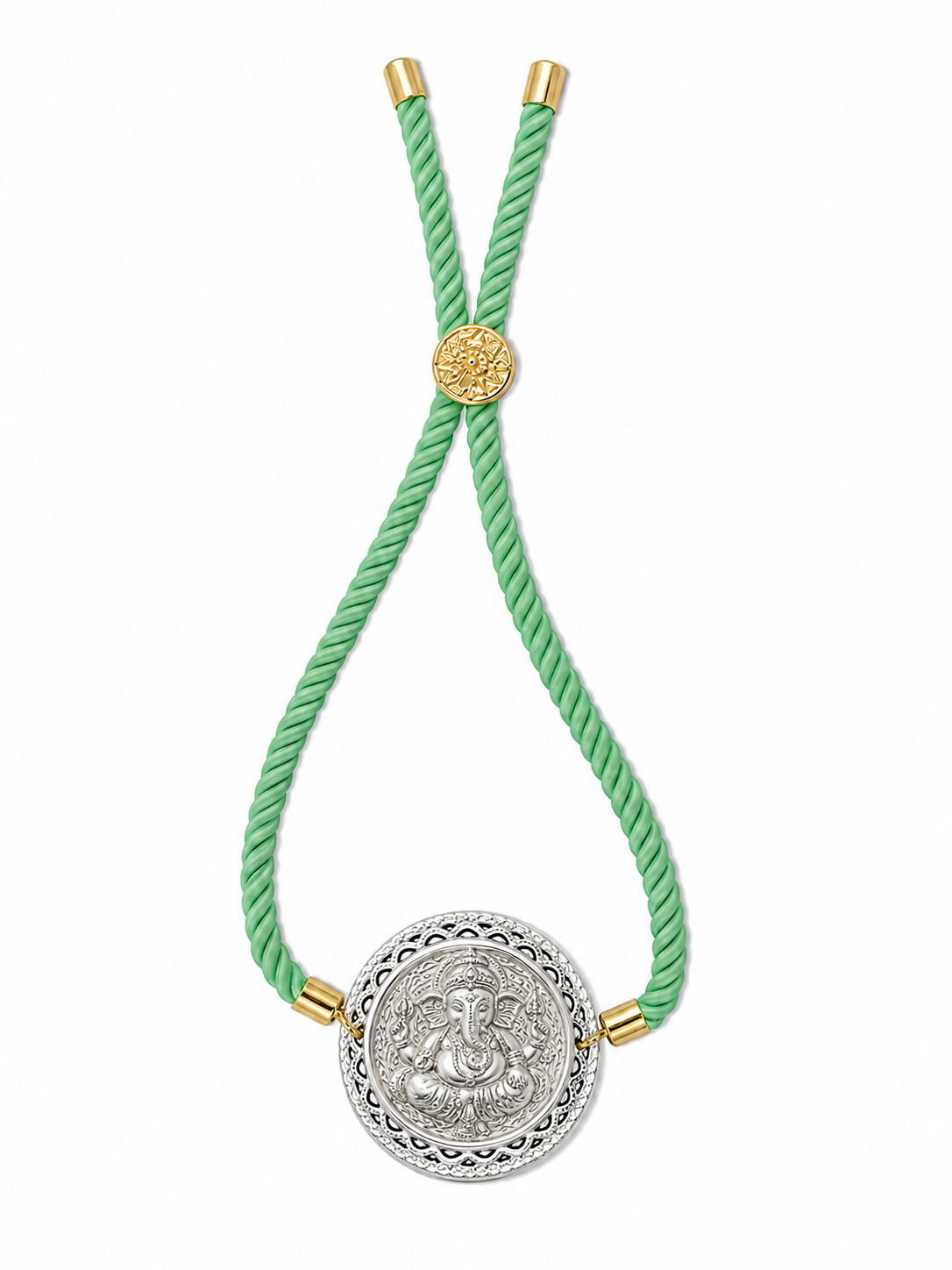 Ganesh Ji Keepsake Rakhi | Converts into a Silver Keychain | Free Key Ring Included