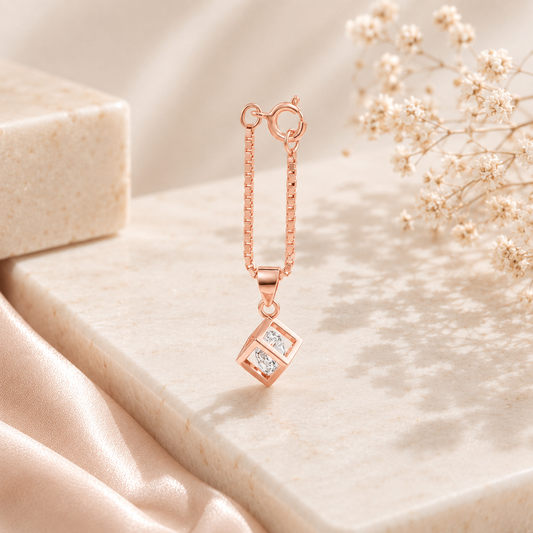 Rose Gold Prism Charm