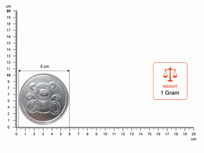 Teddy Bear Silver Coin 1 gm | For A Boy