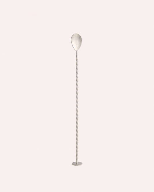 Matte Brushed Silver Bar Spoon