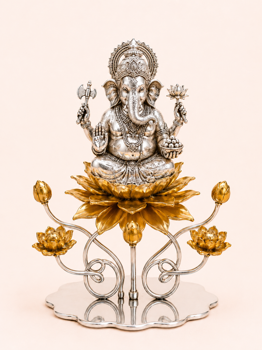 Lord Ganesh on Lotus