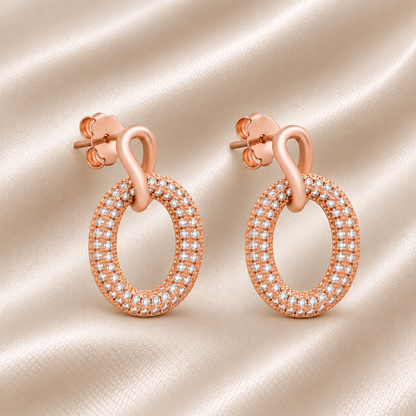 Oval Halo Earrings