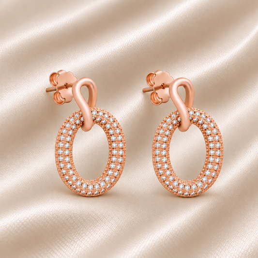 Oval Halo Earrings