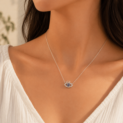 Evil Eye Studded Pendant