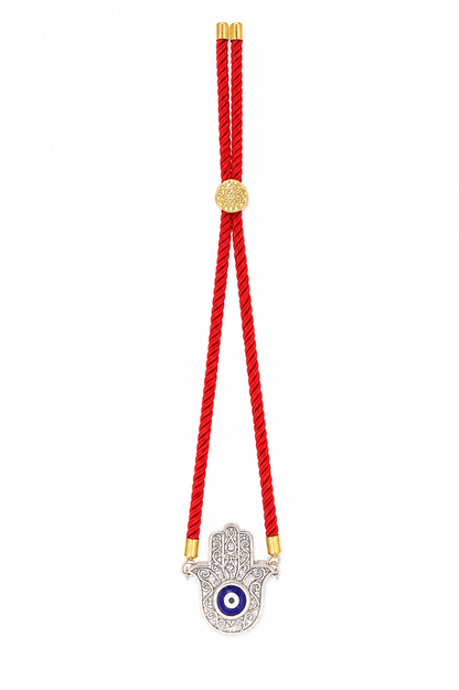 Evil Eye Round Keepsake Rakhi | Converts into a Silver Keychain | Free Key Ring Included