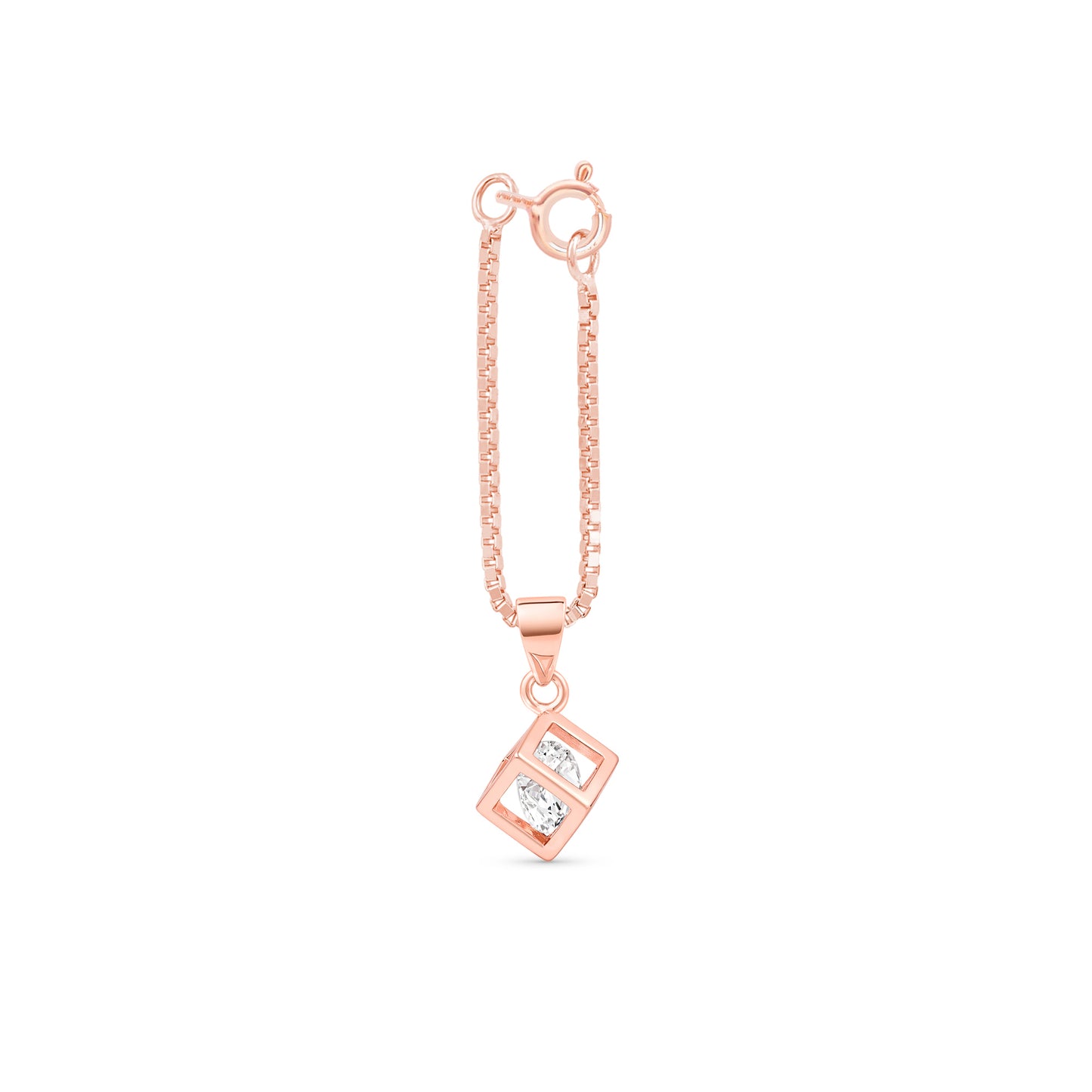 Rose Gold Prism Charm