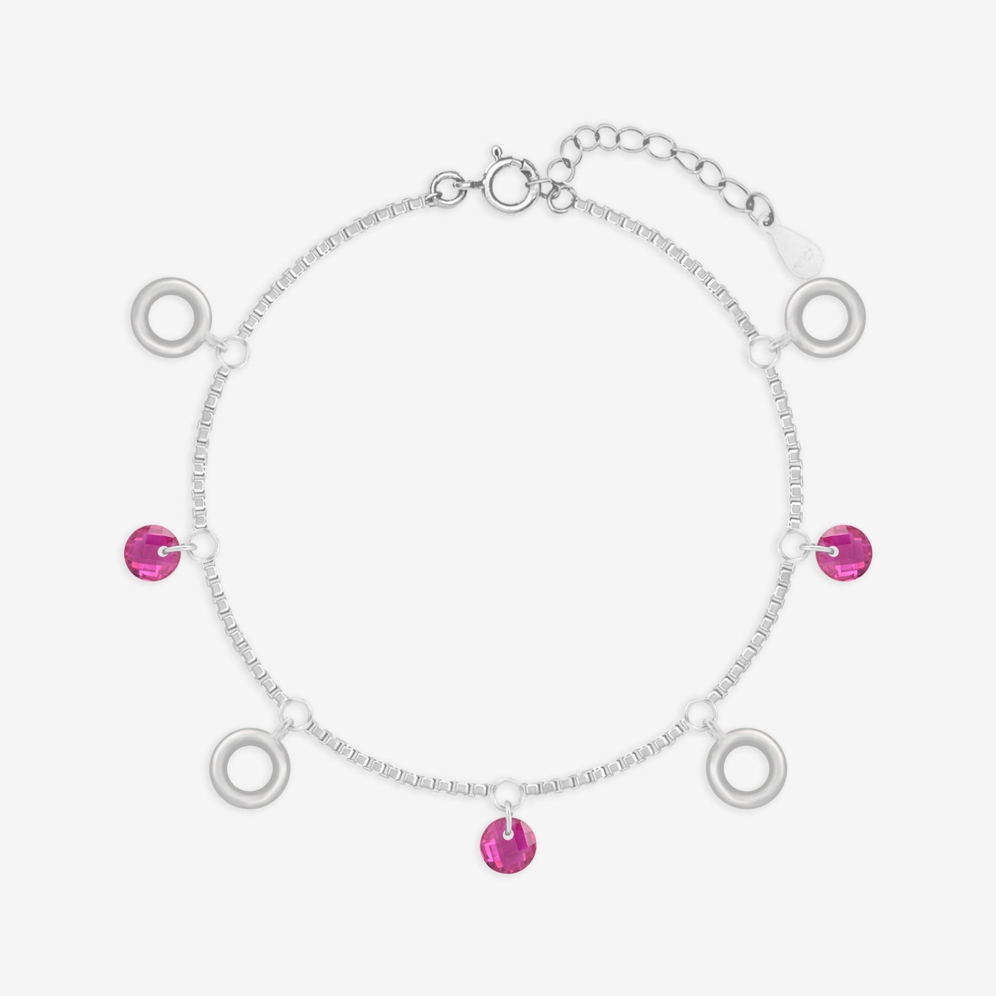 Rose Orbit Charm Bracelet