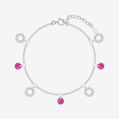 Rose Orbit Charm Bracelet