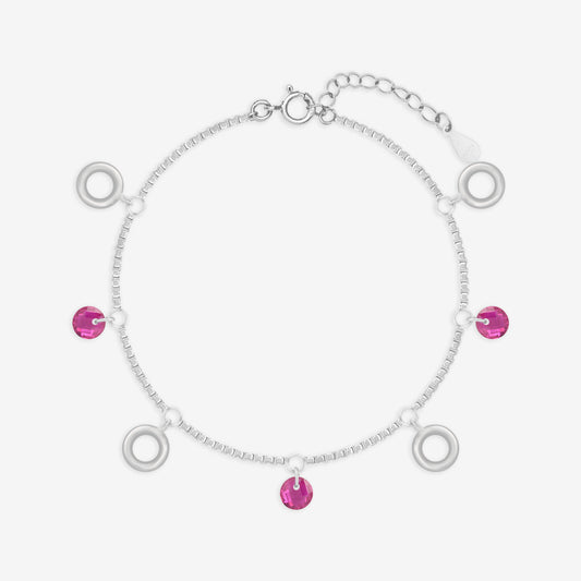 Rose Orbit Charm Bracelet
