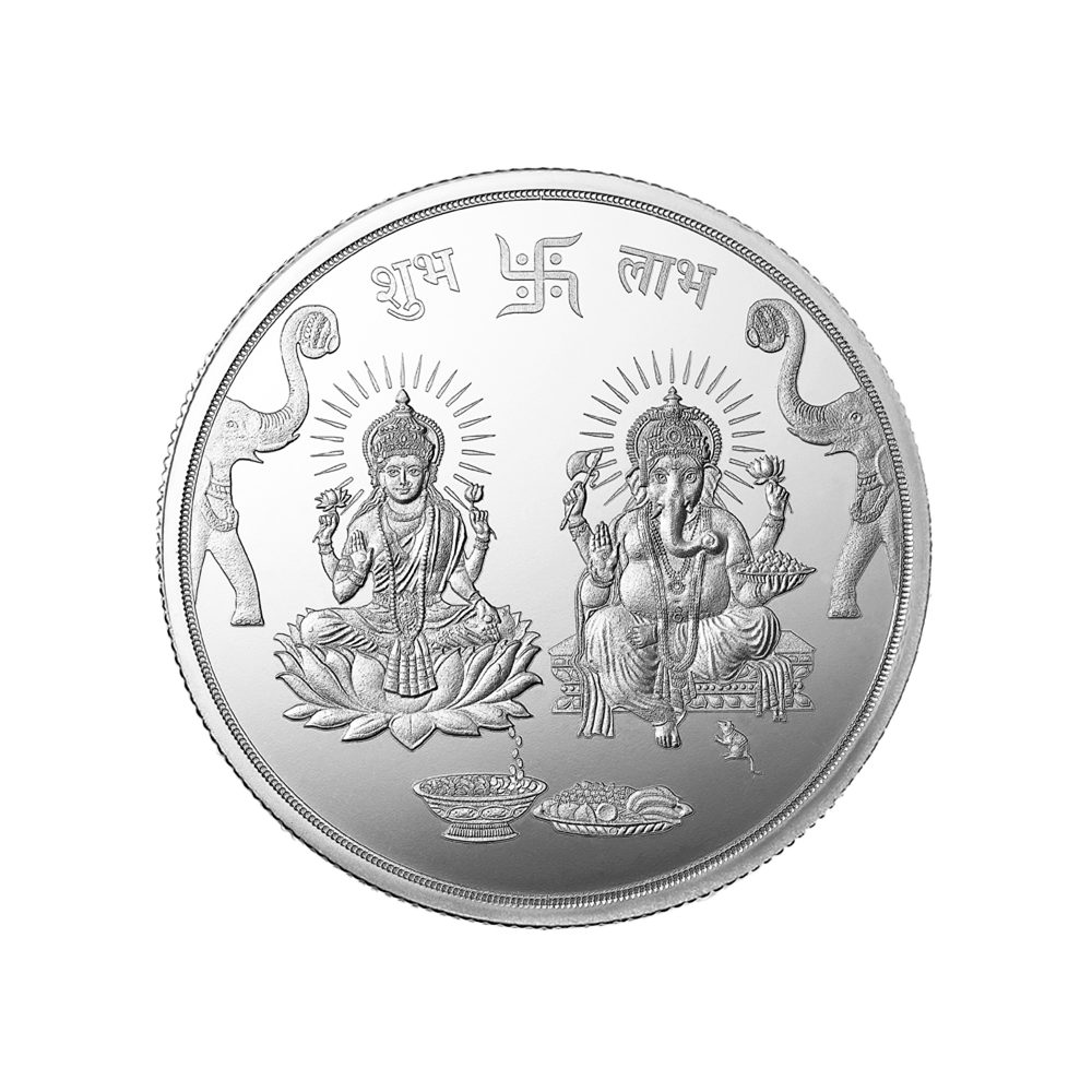 Ganesh Lakhmi ji 10gm Silver Coin