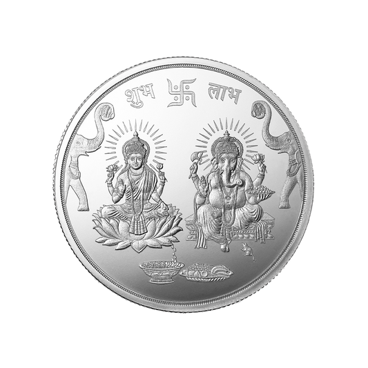 Ganesh Lakhmi ji 100gm Silver Coin