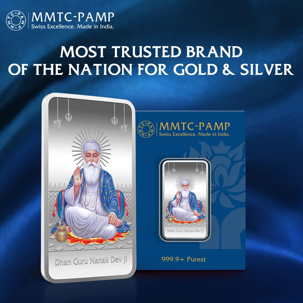 Gurunanak Ji 50gms Silver Coin