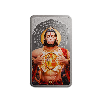 Lord Hanuman 50gm Silver Bar Limited Edition