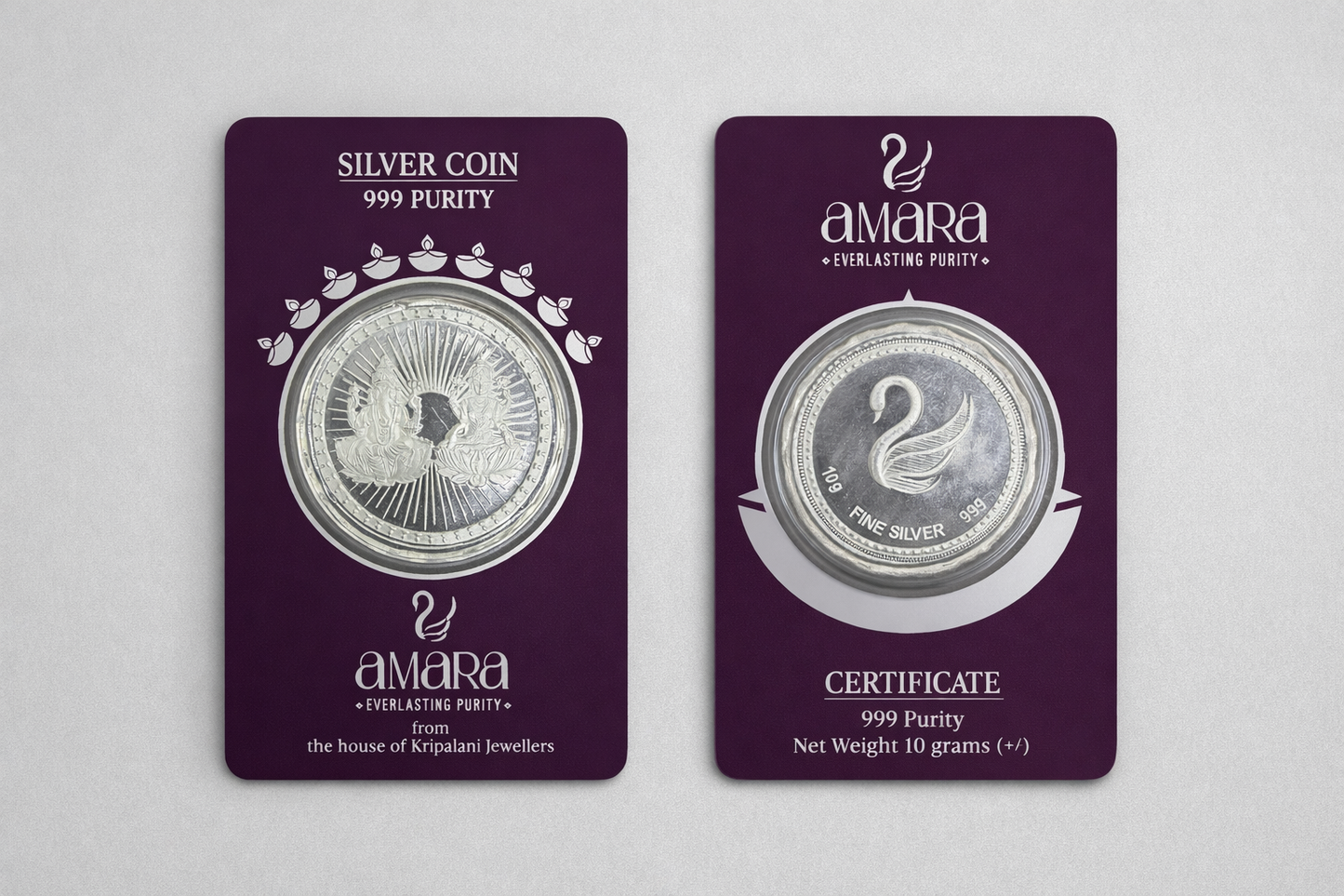 Ganesh Lakshmi 10gm silver Coin