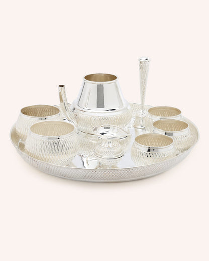 Silver Puja Thali Set